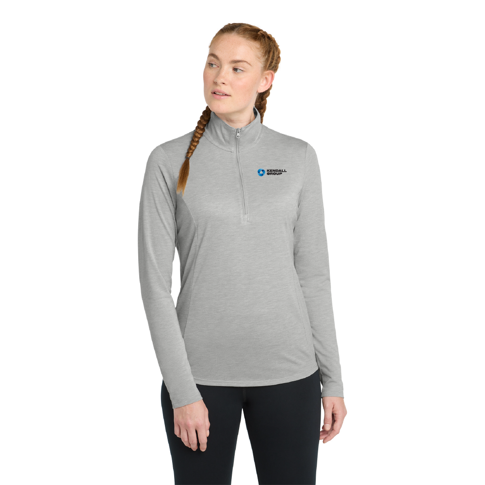 Ladies PosiCharge ® Tri-Blend Wicking 1/4-Zip Pullover - Image 3