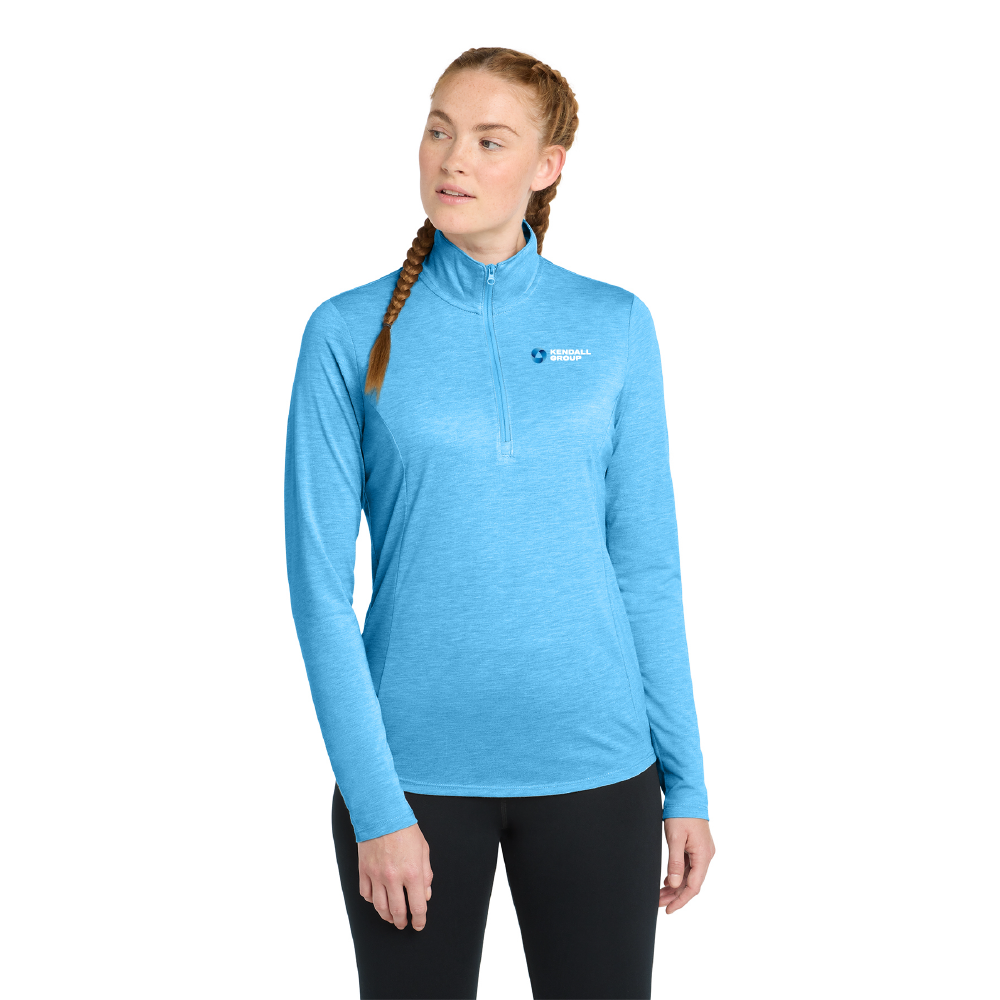 Ladies PosiCharge ® Tri-Blend Wicking 1/4-Zip Pullover - Image 4