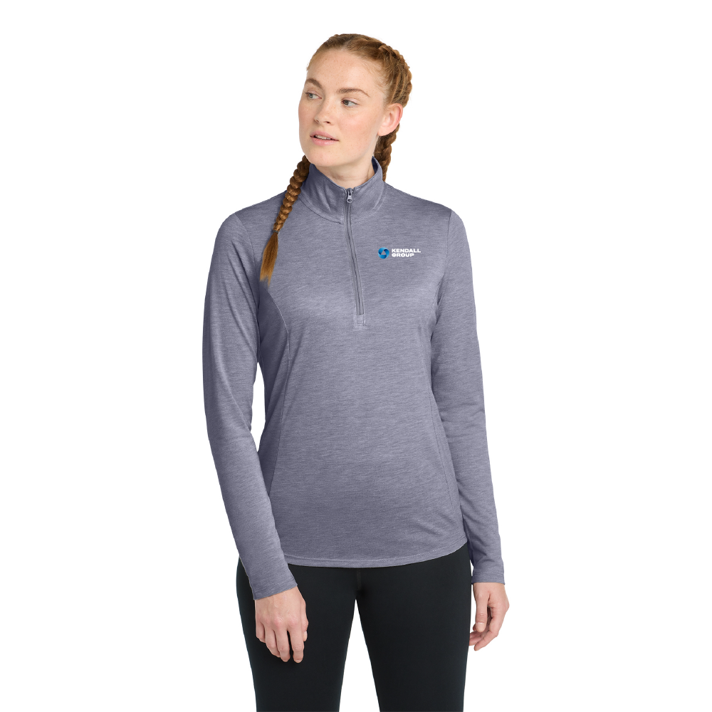 Ladies PosiCharge ® Tri-Blend Wicking 1/4-Zip Pullover - Image 5
