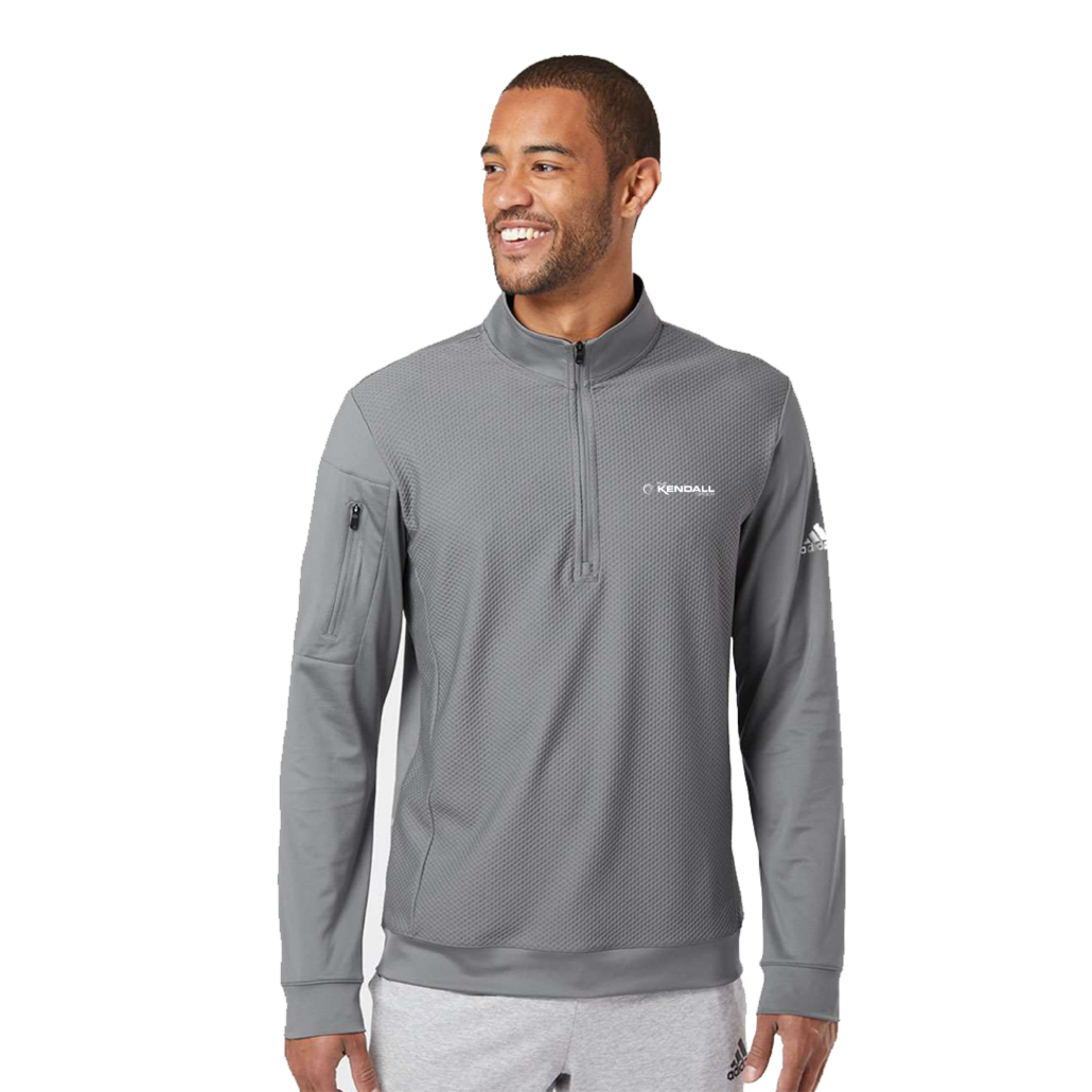 Adidas – Performance Textured Quarter-Zip Pullover – The Kendall Group
