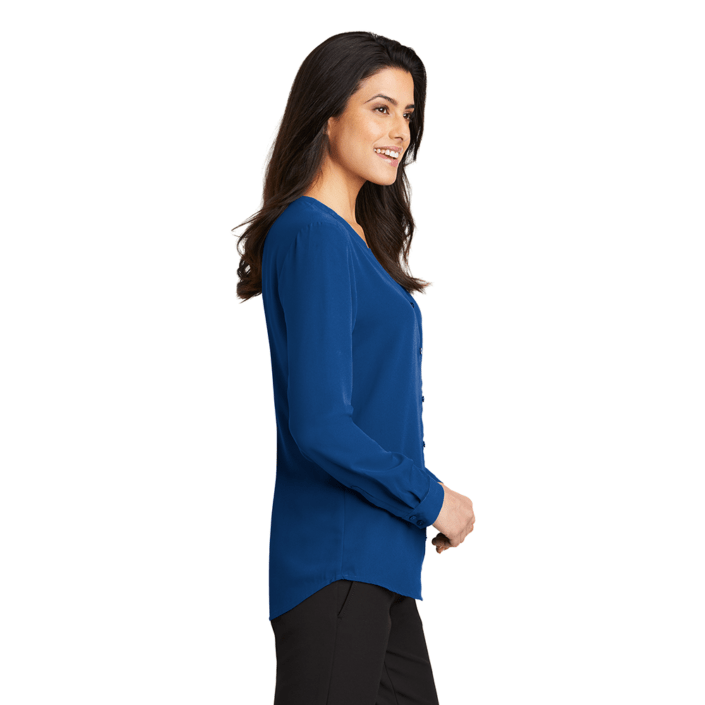 Port Authority ® Ladies Long Sleeve ButtonFront Blouse The Kendall Group