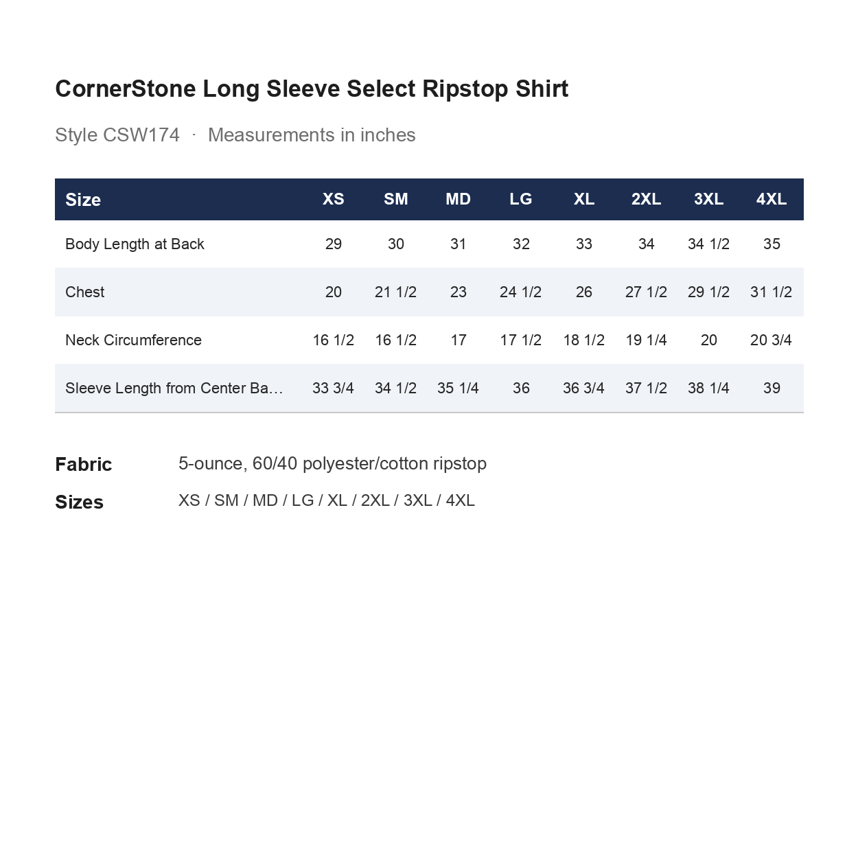 KG26-CSW174-Specs