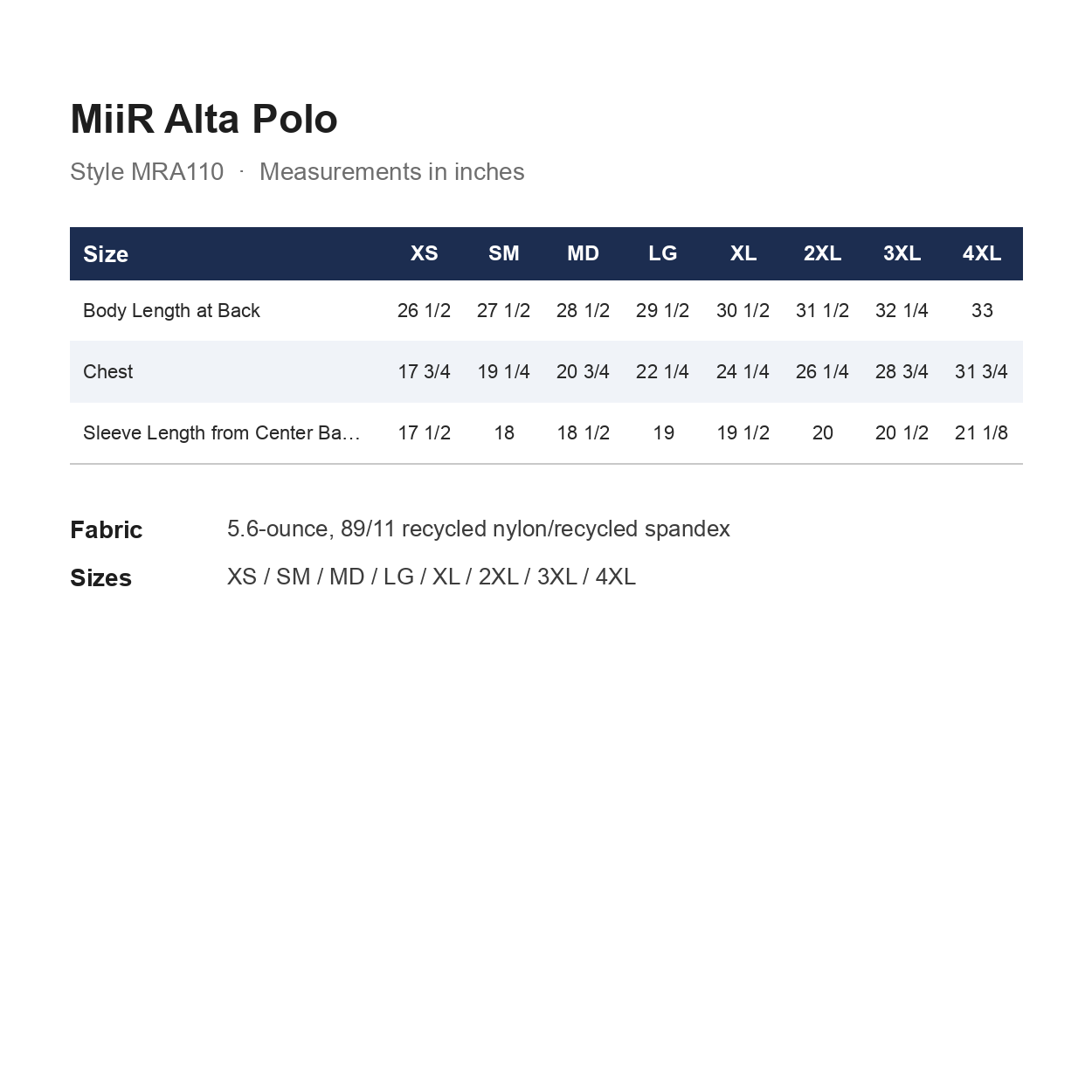 KG26-MRA110-Specs